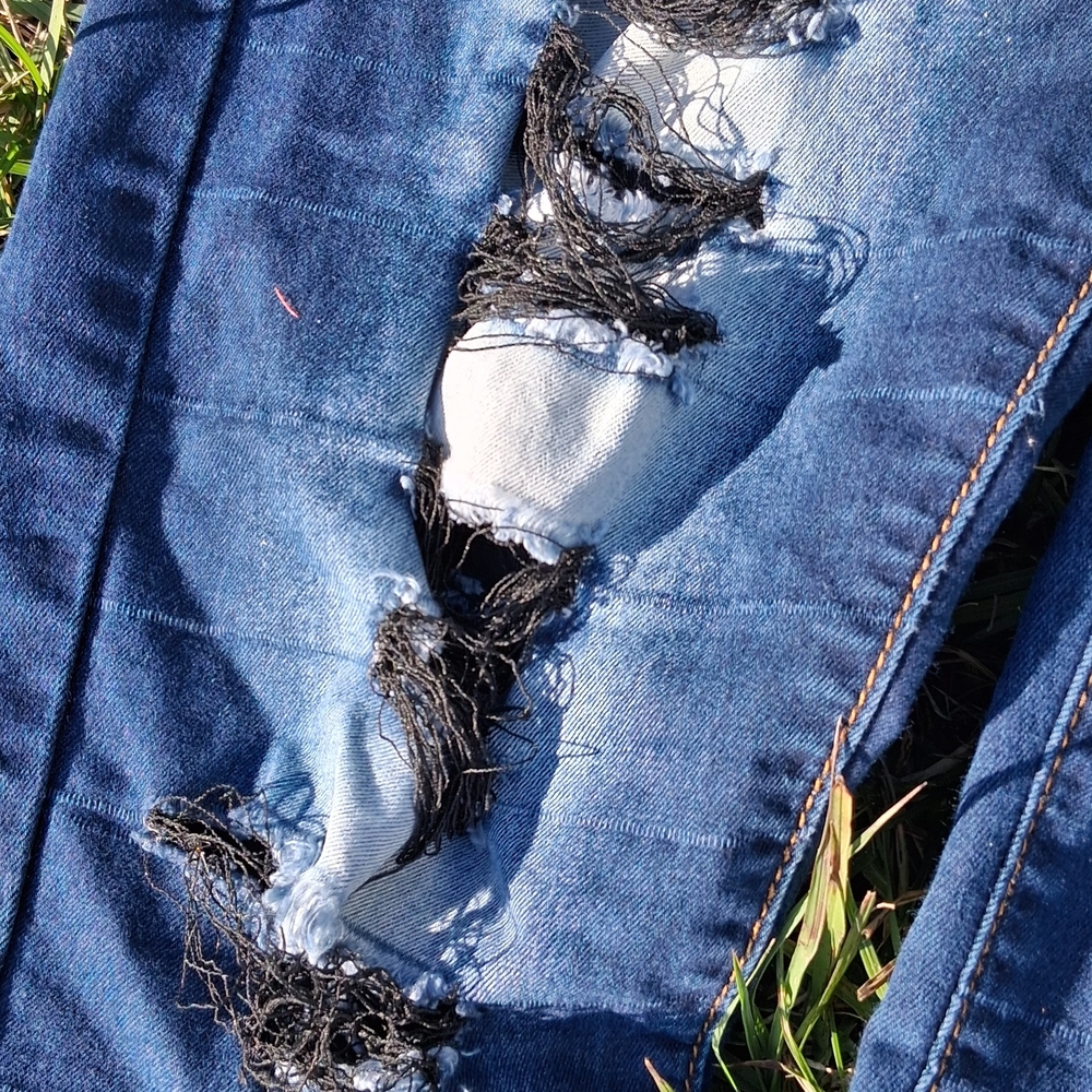 VIP Ripped Indigo Men's Skinny Jeans - Picture 5 of 5